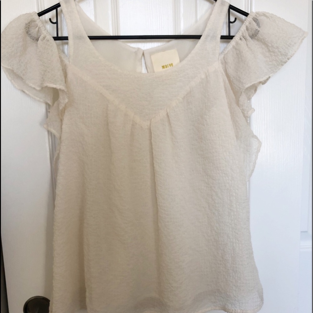 Anthropologie Maeve cream colored top